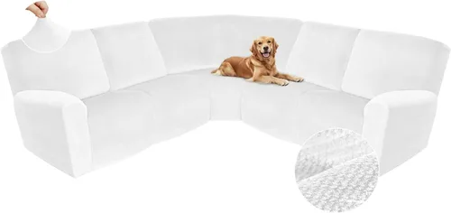 Vista 247 de Arfntevss Fundas de sofá seccional reclinable de terciopelo, Funda de sofá seccional de esquina para sofá reclinable, Funda elástica suave