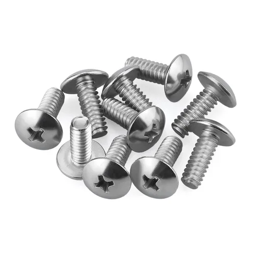 Vista 10 de Tornillos de máquina con cabeza de armadura de 1/4-20 x 1, Phillips Drive, rosca completamente a máquina, acero inoxidable 18-8 304, acabado
