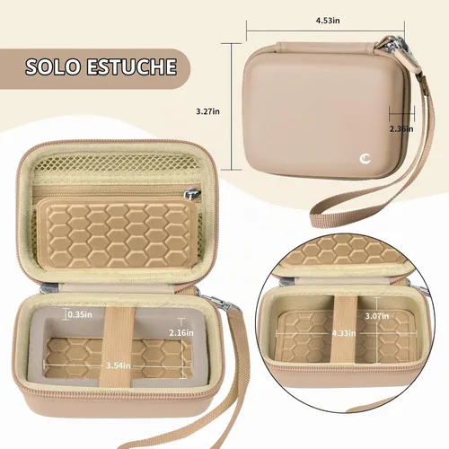 Vista 5 de Comecase Funda para cámara digital Kodak PIXPRO FZ45 FZ55 de viaje, color Beige