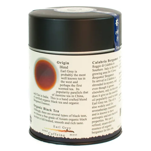 Vista 3 de Té negro "Earl Grey" en hoja suelta, lata de 3.5 onzas, de The Tao of Tea