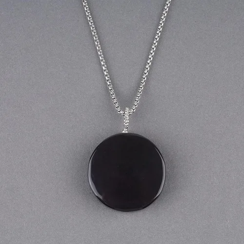 Vista 6 de COAI Religious Jewelry Collar de obsidiana de San Miguel