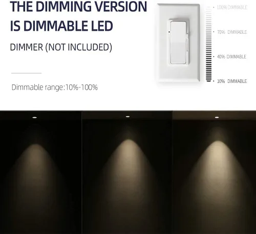 Vista 3 de Aisilan - Foco de techo LED regulable negro y dorado para interiores, ajustable, 180 grados, monopointo, luz blanca cálida, 3000 K, 7 W