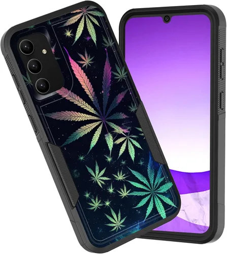 Vista 117 de Funda para Galaxy A15 5G, doble capa híbrida resistente a prueba de golpes, policarbonato duro, silicona suave, TPU, funda protectora para Samsung