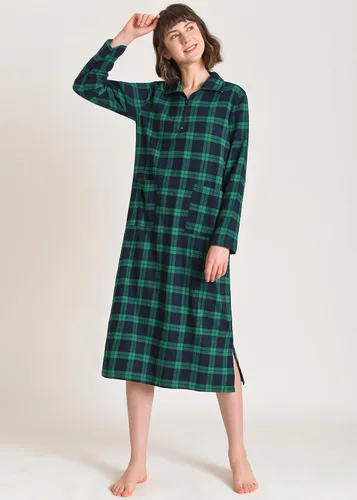Vista 2 de Latuza Camisón de franela de algodón para mujer de manga larga