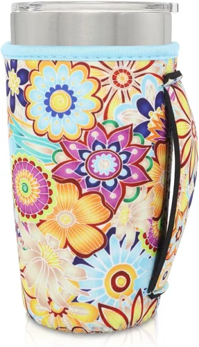 Vista 72 de Fundas Aislantes de Neopreno Portavasos con Asa para Vasos Tumbler de 20oz, Funda Reutilizable para Café Helado Para Tazas de Café de 30oz - 32oz