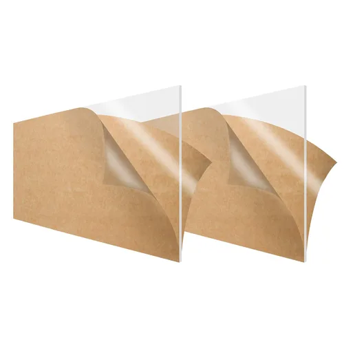 Vista 13 de Hoja de acrílico 0.118 pulgadas, Grupo Square Panel, Plastic Plexi Glass Board with Protective Paper for Signs, DIY Display Projects, Craft