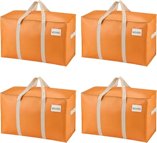 Vista 30 de VENO - Paquete de mudanzas, cajas de almacenamiento para embalaje universitario con tapas alternativas, para dormitorio, extragrande, asas