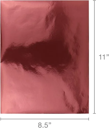 Vista 2 de Hygloss Papel de aluminio metálico para artes y manualidades, actividades de aula y artistas, decoración de fiestas o vacaciones, 8.5 x 11 pulgadas