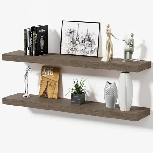 Vista 32 de Estantes flotantes de baño para pared, estantes de baño sobre el inodoro, estantes de pared y estante para libros, estante colgante, estantes