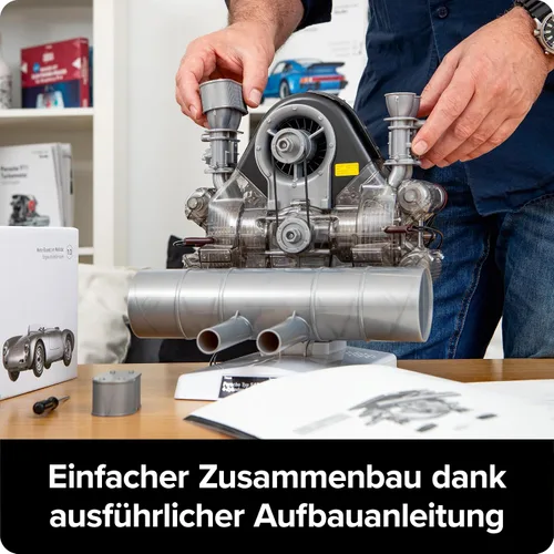 Vista 5 de Franzis Porsche Carrera Racing Motor Modelo Kit con Libro de Coleccionista