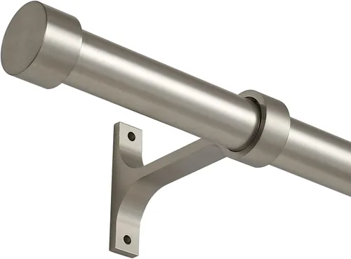 Vista 7 de Barras de cortina doradas para ventanas de 16 a 28 pulgadas, barras de cortina ajustables con tapa de aluminio y soportes envolventes completos