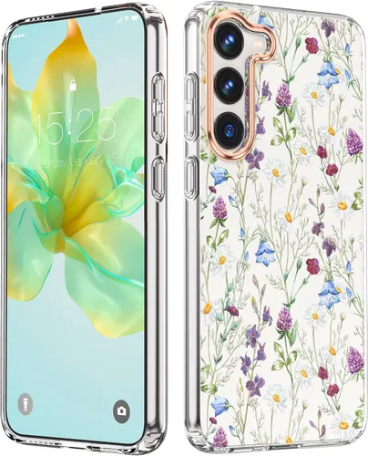 Vista 10 de MILPROX Funda para Samsung Galaxy S25 - Cubierta Slim Fit Floral S-25, Elegante Diseño de Flores Femenino, Carcasa Protectora Linda Ultra-Delgada