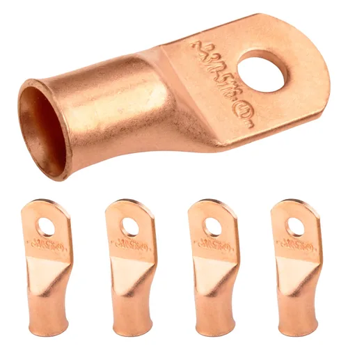Vista 146 de SELTERM - 5 terminales de anillo resistentes para cable de batería, calibre 1/0 AWG, pernos de 1/2 pulgadas, terminales de calibre 0, ojales