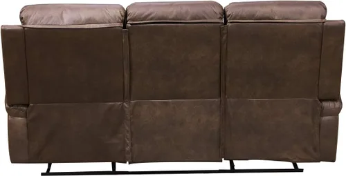 Vista 3 de Betsy Furniture Juego de sofá reclinable de tela de microfibra para sala de estar en marrón 8065 (sofá)
