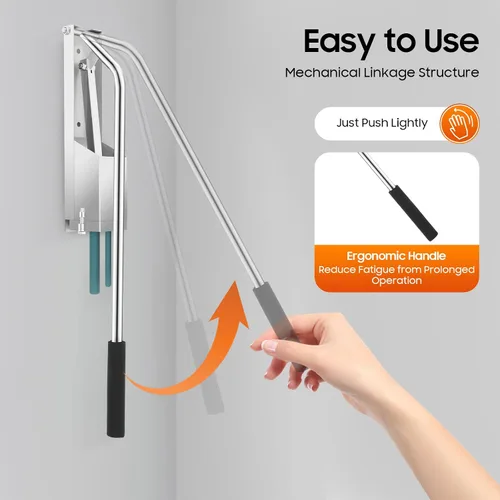 Vista 5 de Extrusora profesional de arcilla de acero inoxidable, herramienta de montaje en pared resistente con 4 moldes y llave para estudio de cerámica
