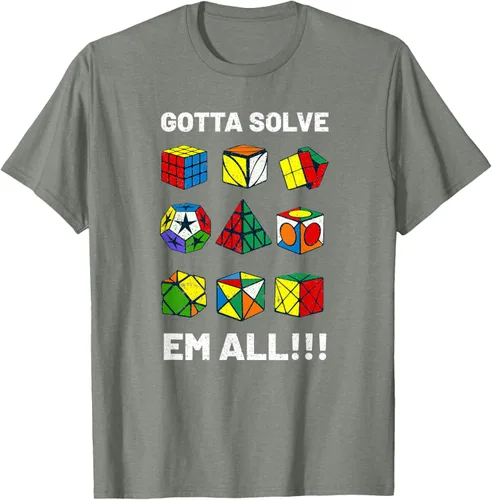 Vista 30 de Camiseta competitiva Puzzle Cube Gotta Solve Em All Speed Cubing