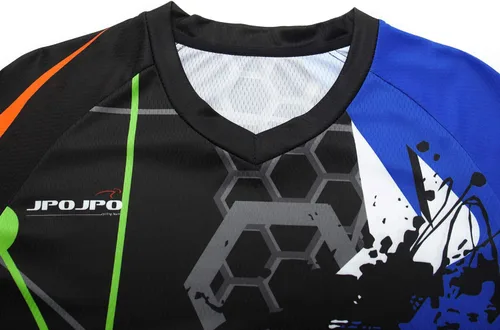 Vista 4 de JPOJPO Jersey de ciclismo para hombre, camiseta de manga larga, para jóvenes, todoterreno, para motocicleta, ropa de bicicleta, anti-UV