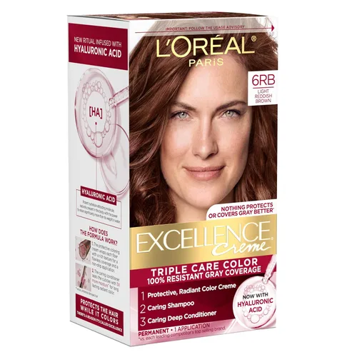Vista 39 de L'Oreal Paris Excellence Crème Tinte Permanente para el Cabello, Color de Cabello de Triple Cuidado con Complejo Pro-Keratina para una Cobertura