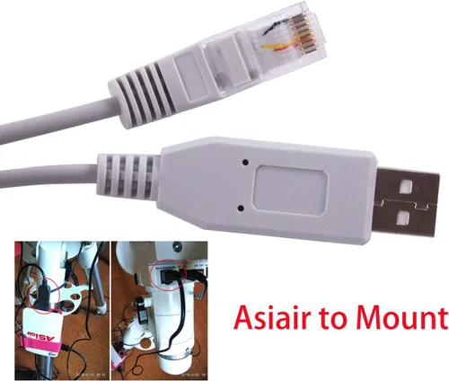 Vista 2 de Skywatcher EQMOD ASCOM Goto - Cable de datos de montaje ecuatorial para telescopio HEQ5pro AZEQ5 AZEQ6 EQ6-R (6 pies/5.9 ft)
