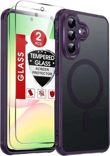 Vista 21 de LeYi Funda para teléfono Samsung-S23: protector de pantalla e imán MagSafe Púrpura