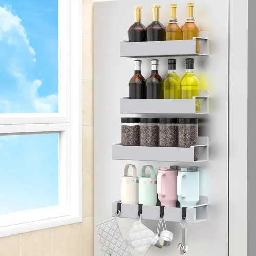 Vista 26 de HuggieGems Soporte Magnético para Botella de Agua para Refrigerador, Organizador de Portavasos para Stanley y Tumbler para Cocina, Paquete de 6