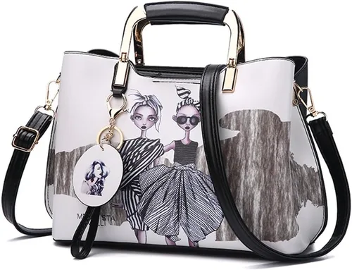 Vista 10 de Nevenka Monederos y bolsos para mujer con asa superior, bolsos de hombro de cuero para mujer