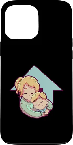 Vista 23 de iPhone 16 Mother And Child Illustration For Kids Case