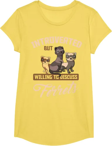 Vista 39 de Camiseta para amantes de los animales de los hurones, Negro, S