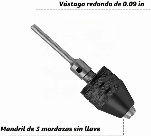 Vista 7 de Mesee 2 adaptadores de conversión de pinza de mandíbula sin llave, convertidor de portabrocas de 0.3 a 0.134 in, herramienta de brocas de molienda
