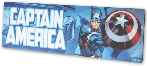 Vista 2 de Open Road Brands Letrero de metal con texto en inglés «Marvel Capitán América», arte de pared para cueva o sala de cine