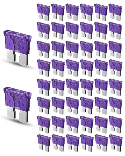 Vista 16 de Riseuvo 50 piezas fusibles estándar para automóvil de 2A - Fusibles automotrices de 2 amperios (ATO/APR/ATS), 32V (12/24V) Fusible de cuchilla