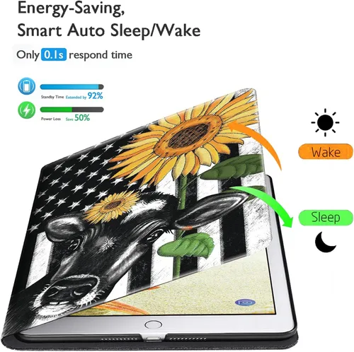 Vista 3 de Funda para Samsung Galaxy Tab S6 Lite de 10.4 pulgadas, versión 2022/2020, ligera, funda inteligente de piel sintética con soporte ajustable