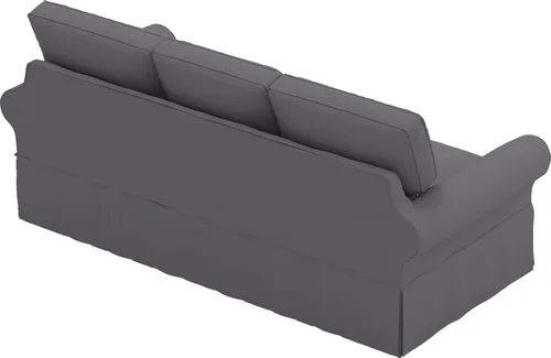 Vista 3 de Funda de sofá de algodón compatible con Pottery Barn Basic funda para sofá Gris Oscuro