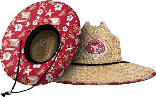 Vista 64 de FOCO - Sombrero de paja con logotipo de equipo universitario de NCAA y estampado floral para hombre