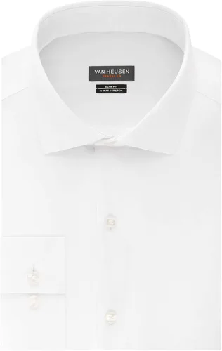 Vista 3 de Van Heusen Camisa de vestir para hombre, ajustada, elástica para viajeros