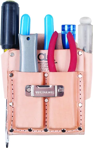 Vista 5 de CLC Custom Leathercraft 700 - Bolsa de herramientas, resistente, 5 bolsillos, color marrón