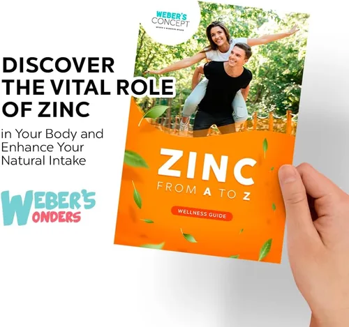 Vista 3 de Spring Valley Zinc 50 mg con vitamina D3, paquete de apoyo inmunológico con "Zinc: Wellness Guide" por Weber's Nutritional Concept