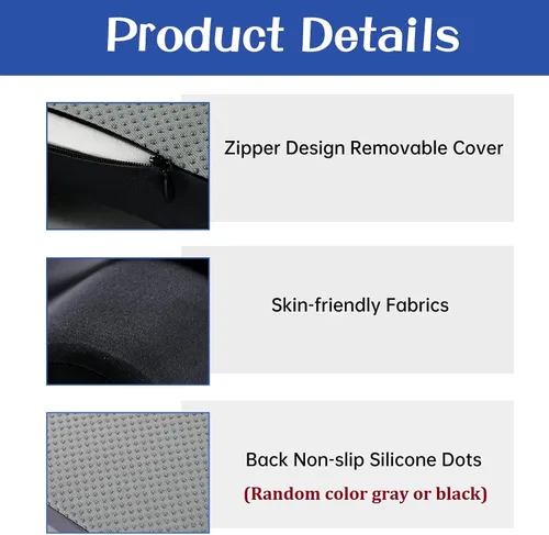 Vista 7 de Reidio 1 almohada de espuma viscoelástica plegable 2 en 1 para piernas con diseño de rodilla para dormir de lado, almohadilla de pierna con correa