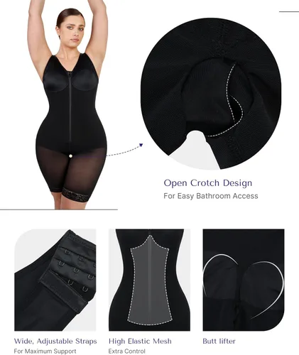 Vista 2 de SHAPELLX Faja Colombiana - Faja moldeadora para mujer, con control de abdomen, levantador de glúteos, faja moldeadora poscirugía