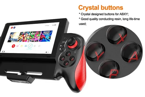 Vista 9 de ZUJO Pro Controller for Nintendo Switch, Joy-Cons Replacement, Wireless Gamepad Case With Six Axes Gravity Sensor, Dual Motor Vibration and Turbo