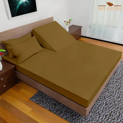 Vista 21 de Juego de sábanas de algodón de 600 hilos tamaño Queen dividido para base de cama ajustable, juego de sábanas de 4 piezas con bolsillo profundo