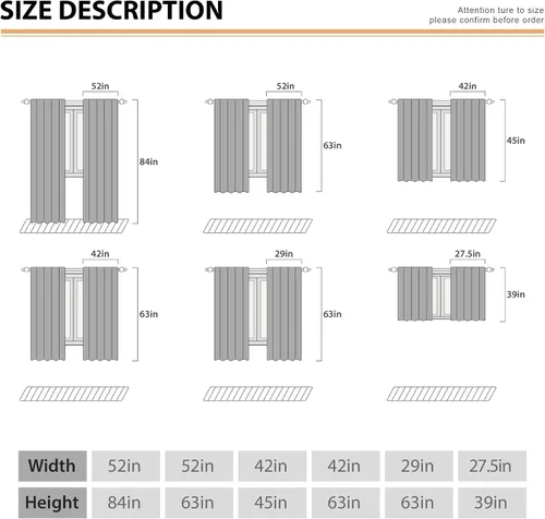 Vista 7 de Cortinas bohemias de cocina pequeñas de mediados de siglo, tratamiento abstracto moderno para ventana, bolsillo para cortinero, cortinas cortas