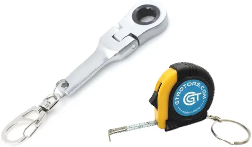Vista 14 de GT/ Rotors Llave de Carraca Mini de 10mm para Llavero (Bono Gratis: Llavero de Cinta Métrica Mini) (Neo Chrome)