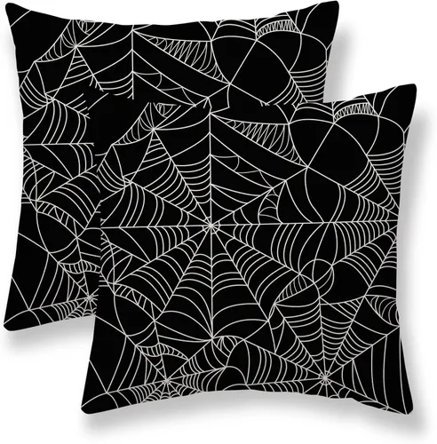 Vista 11 de Juego de 2 fundas de almohada de otoño de 16 x 16 pulgadas, con estampado de calabaza de otoño naranja quemado, fundas decorativas para cojín