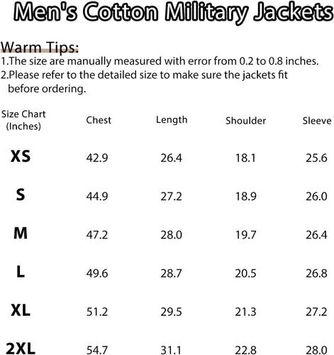 Vista 6 de HIJEWE Men Military Jacket Casual Cotton Utility Coat Spring Falls Durable Army Cargo Bomber Stand Collar Multi-Pocket Jacket