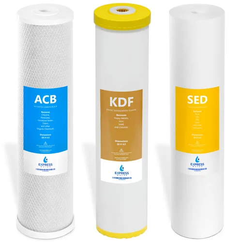 Vista 16 de Express Water Juego de filtros antiincrustaciones para toda la casa, kit de repuesto de acondicionador de agua de filtración de 3 etapas