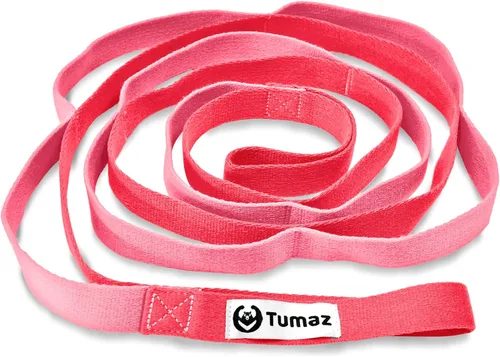 Vista 11 de Tumaz Stretching Strap - 10 Loops & Non-Elastic Yoga Strap - Perfect Home Workout Stretch Strap for Physical Therapy, Yoga, Pilates, Flexibility