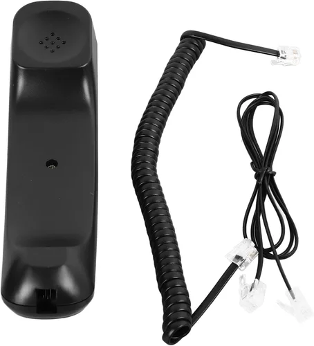 Vista 9 de Teléfono fijo con cable, botones grandes mejorados, pantalla de identificación de llamadas para personas mayores, hogar, oficina, hotel, color negro