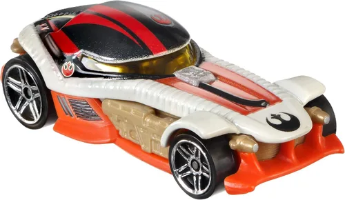 Vista 2 de Hot Wheels Coche de personajes de Star Wars 2 unidades BB-8 y Poe Dameron