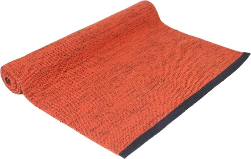 Vista 2 de KD Willmax Tapete de yoga de algodón hecho a mano de algodón orgánico con elementos naturales, tejido a mano, lavable, 100% orgánico, altamente